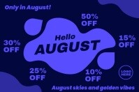 Futuristic August Deals Animation Design Banner 4' × 6' template
