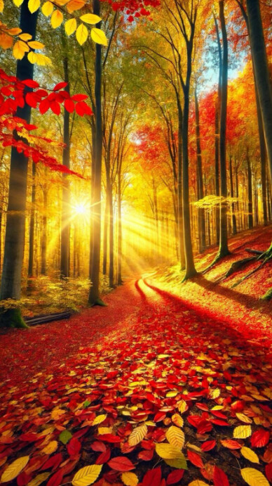 Futuristic Autumn  Digital Display (9:16) template