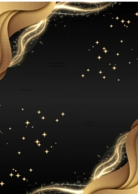 Futuristic Black And Gold Background Flyer  A6 template