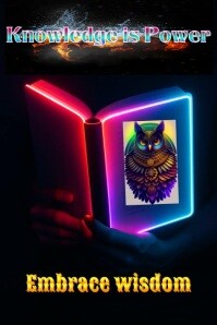 Futuristic Bookworm  Poster template