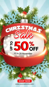 Futuristic Christmas Sale Instagram Story template