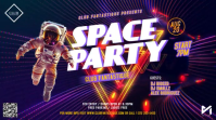 Neon Galactic Space Party Digital Signage Video template