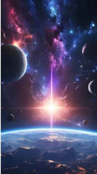 Futuristic Cosmic  Digital Display (9:16) template
