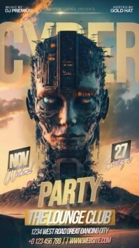 Cyber Party cyber party Template | PosterMyWall