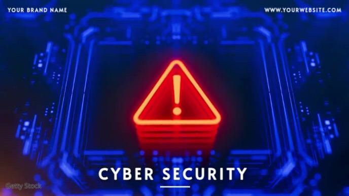 Futuristic Cyber Security Presentation | Zoom Video Template Präsentation (16:9)