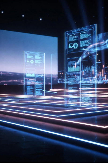 Futuristic Data Tech Interface Template | PosterMyWall