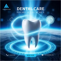 Futuristic Dental Care Video Instagram Post template