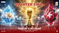 Futuristic FIFA Quarter Final YouTube Thumbnail template