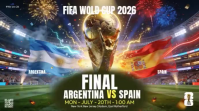 Futuristic FIFA World Cup 2026 Final Digital Display Video Umbukiso Wedijithali (16:9) template