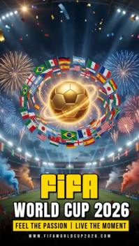 Futuristic FIFA World Cup 2026 Instagram Story Video template