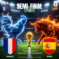 Futuristic FIFA World Cup Semi-Final Square Kvadrat (1:1) template