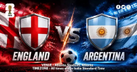 Futuristic Football Match Facebook Shared Image Video delt Facebook-billede template