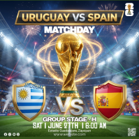 Futuristic Football Match Instagram Post template