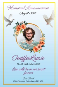 Futuristic Funeral Announcement Template Pinterest Graphic Pinterest-grafik