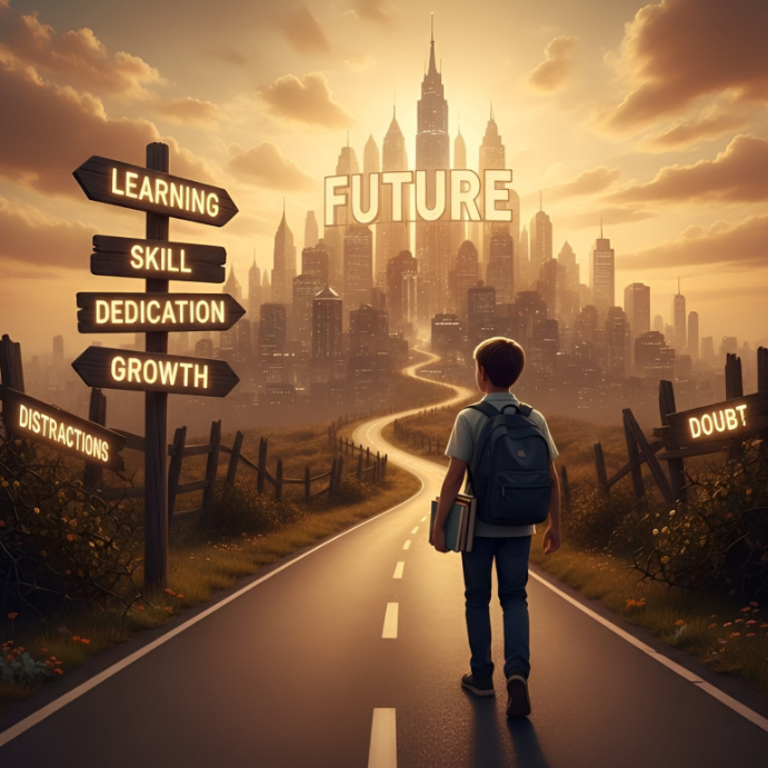 Futuristic Future Goals Instagram Post Template | PosterMyWall