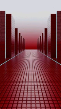 Futuristic Futuristic Cyber Corridor | Digital Grid Virtual Reality Background Digital Display (9:16 template