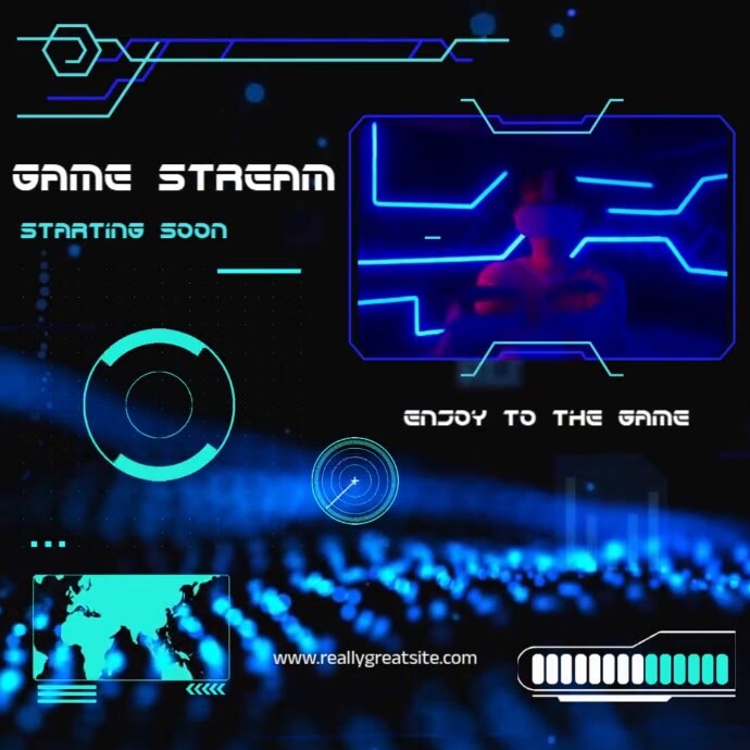 Modèle futuristic game stream gaming stream design | PosterMyWall