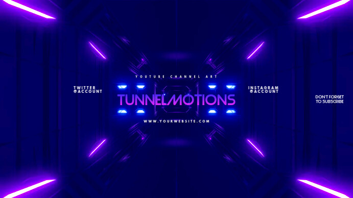 Futuristic Gamer  Channel Art Banner Template