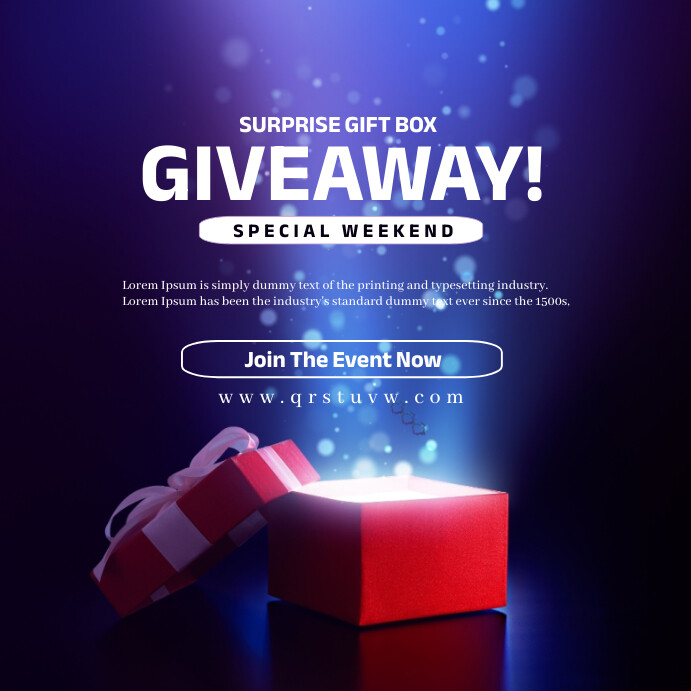 Futuristic Give Away Template/give Away Flyer Instagram Post