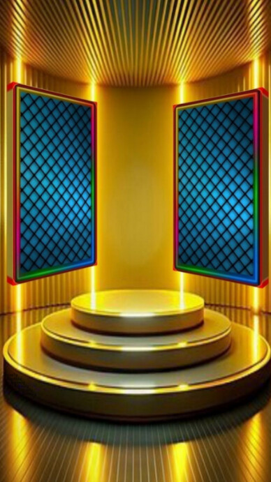 Futuristic Golden Spotlight Stage  Instagram Story template