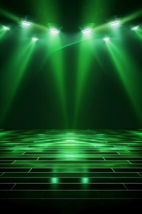 Futuristic Green Spotlight Stage Background Poster Template | PosterMyWall