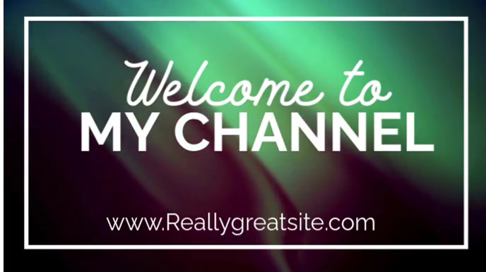 Futuristic Green Welcome To My Channel Intro Screen Template  Digital Display (16:9)