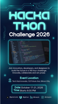 Paars Hackathon Event Цифровой дисплей Template