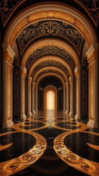 Futuristic Hall Digital Display (9:16) template