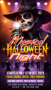 Futuristic Halloween Music Night Instagram Story template