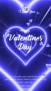 Futuristic Happy Valentines Day Instagram Reel Instagram-Reel template