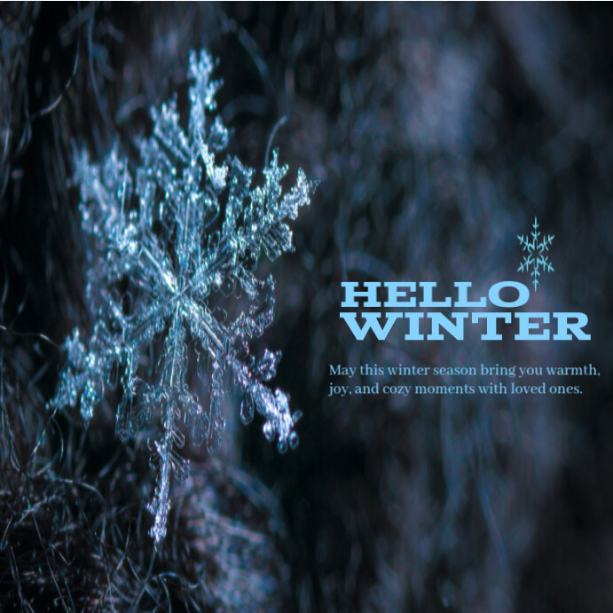 Futuristic Hello Winter Template Instagram Post | PosterMyWall