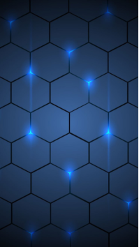 Futuristic Hexagon Grid with Neon Blue Lights Instagram Story template