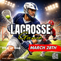 Futuristic Lacrosse Game Instagram Post template