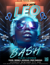 Futuristic Leo Bash  Flyer (us Letter) 传单(美国信函) template