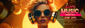 Futuristic Live Music Tajuk Twitter template