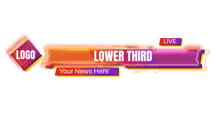 Futuristic Lower Third Title Frame Umbukiso Wedijithali (16:9) template