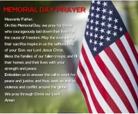 Futuristic Memorial Day Prayer Medium Rectangle Rectángulo Mediano template