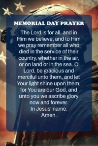 Futuristic Memorial Day Prayer Pinterest Graphic template