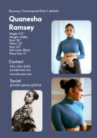 Futuristic Model Composite Card Advertisement A3 template