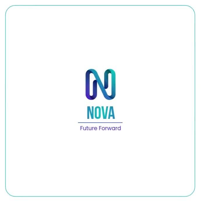 Futuristic Modern 'n' Ribbon Tech Logo Template Logo | PosterMyWall