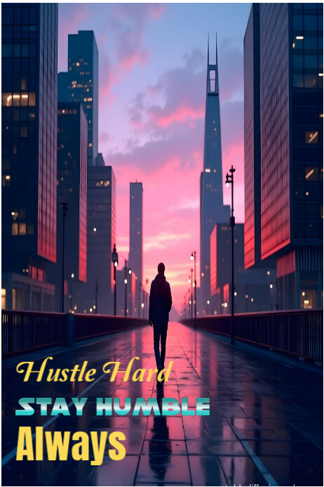 Futuristic Motivational  Poster Cartaz template