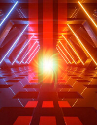Futuristic neon Flyer (US Letter) template