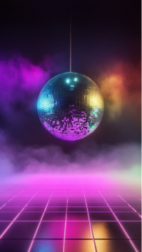 Futuristic Neon Disco Glow Instagram Story template