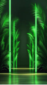 Groen Neon Jungle Pathway Instagram Story Template