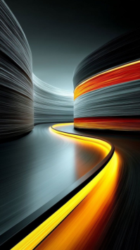 Black Futuristic Road Digitalt display Template