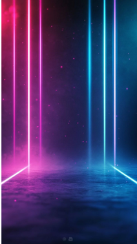 Futuristic Neon Pink and Blue Vertical Light Beam Stage Facebook Story template