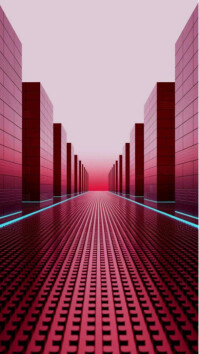 Futuristic Neon Pink Digital Display (9:16) template