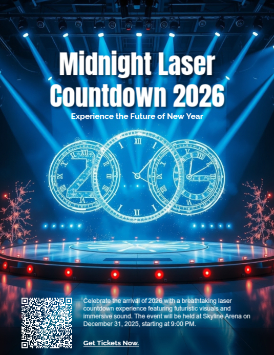Plantilla de Futuristic new year countdown flyer template | premium ...
