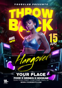 Sort Throwback Party A5 Template