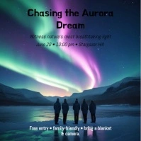 Futuristic Northern Lights Viewing Night – Magical Aurora Event Poster Template | June 20 Skywatchin